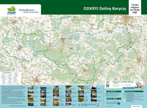 Mapa kartograficzna Doliny Baryczy na dibondzie