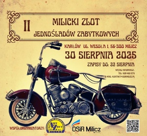 II MILICKI ZLOT JEDNOŚLADÓW ZABYTKOWYCH/ OPŁATA ZA MOTOCYKL