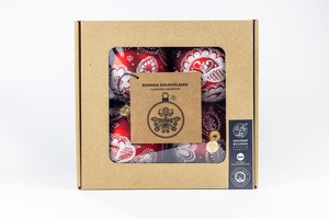 Bombka 100 mm - zestaw upominkowy 4 szt.