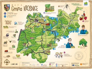 Mapa rysunkowa gminy Krośnice