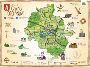 Mapa rysunkowa gminy Odolanów